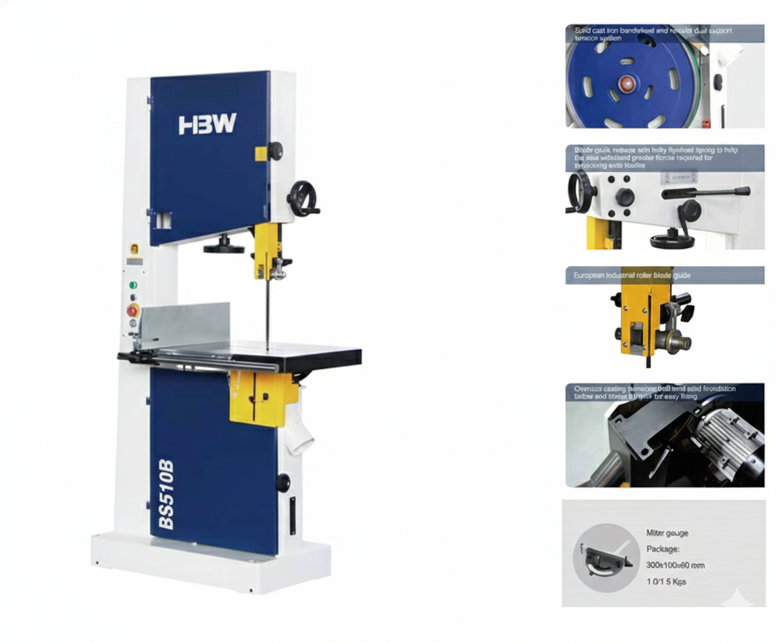 Bandsaw Machine BS510B with mitre gauge