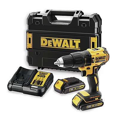 Dewalt 18V, 1.5Ah, 13mm, XR Hammer Drill Driver Tstak (Brushless)