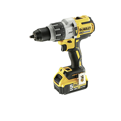 Dewalt 18V, 5.0Ah Premium Hammer Drill Driver, Brushless