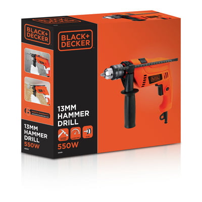 Black+Decker 550W 13mm variable speed hammer drill