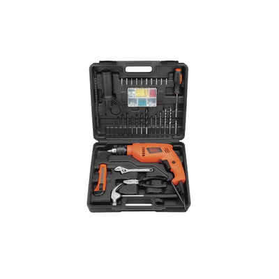 Black+Decker 550W 13mm Hammer Drill with Kitbox and A