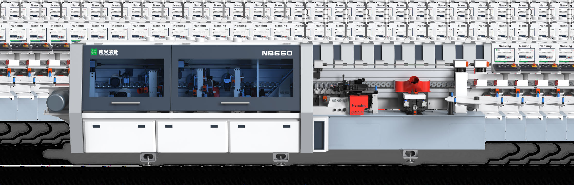 Nanxing Edge Banding Machine NB670N-415V for Narrow Parts | Pre Melter | Pneumatic adjust gate